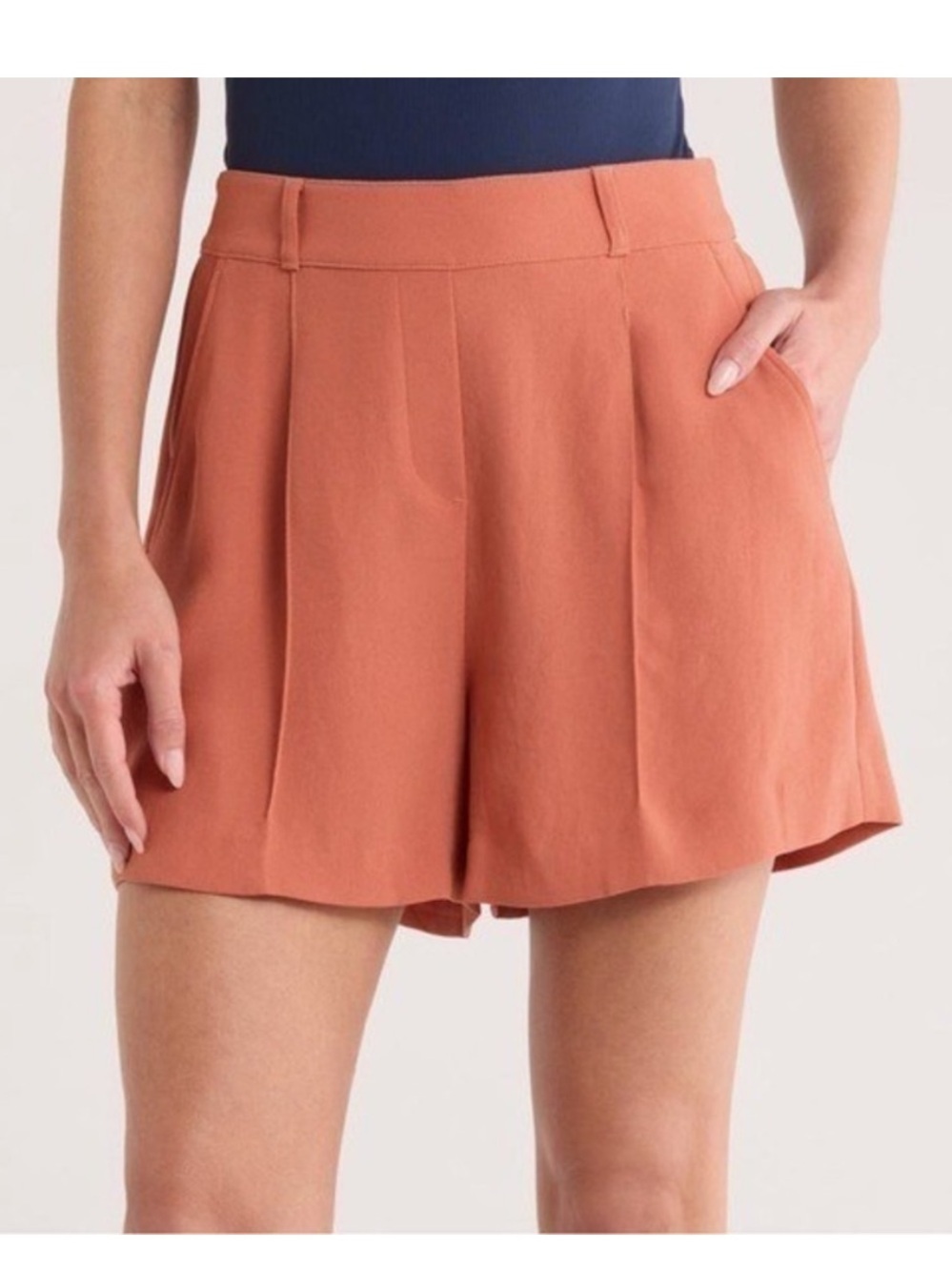 SPANX NWT Carefree Crepe Shorts, Elastic Waist, Sedona, Size 3X